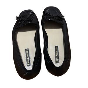 Enzo Angiolini Black Leather Flats